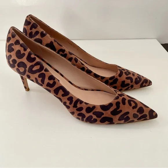 Stuart Weitzman Leopard Print Heels - Picture 1 of 10
